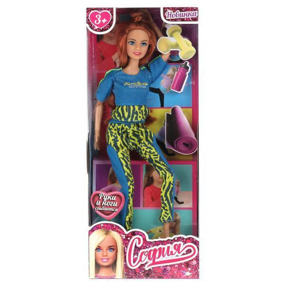 Кукла тип модель София 29 см. руки и ноги сгибаются, занятия гимнастикой (Карапуз)