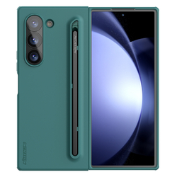 Чехол покрытый жидким силиконом зеленого цвета (Light Green) от Nillkin для Samsung Galaxy Z Fold 6 5G, серия Flex Pure Fold Case (в комплекте съемное перо S Pen)