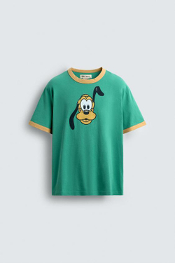 ZARA HARRY LAMBERT X DISNEY ФУТБОЛКА PLUTO, ЗЕЛЕНЫЙ