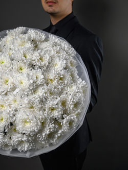 Моно букет из 15 хризантем