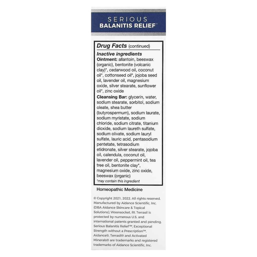Terrasil, Serious Balanitis Relief, система продуктов из 2 предметов