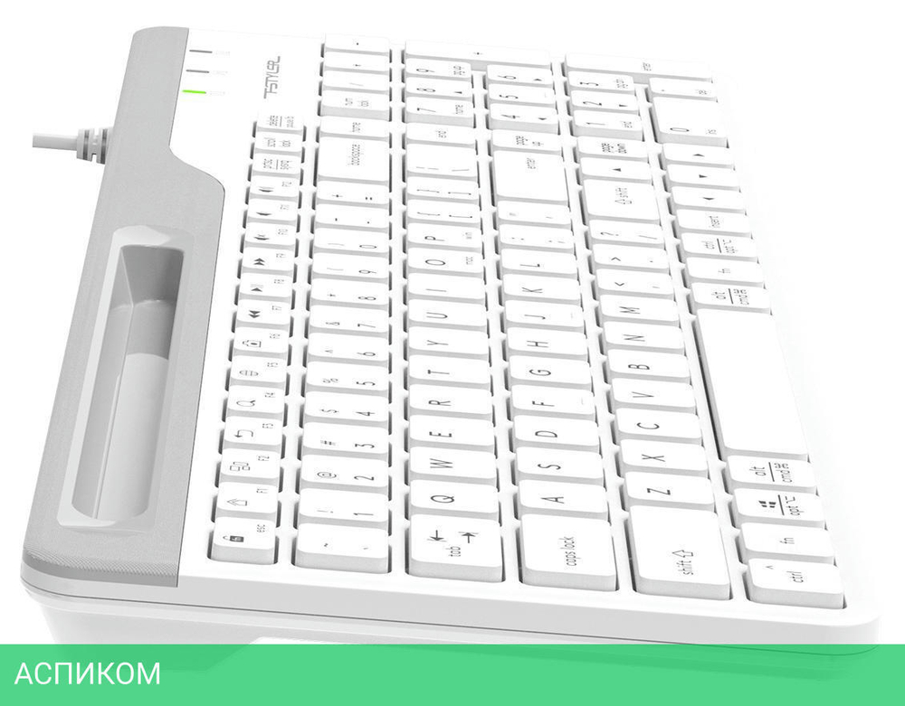 Клавиатура A4Tech Fstyler USB slim White белый/серый (FK25)