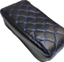 Чехол на штатный подлокотник Лада Веста (синяя нить Рубин)