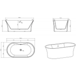 Акриловая ванна BelBagno 150х74 BB201-1500-800 без гидромассажа