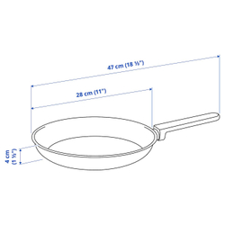 IKEA MIDDAGSMAT  (ИКЕА МИДДАГСМАТ)  -  Сковороды, 2 штуки, антипригарное покрытие/нержавеющая сталь