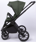 Детская коляска Peppy Monaco 3 в 1 Oliva Green (зеленый), рама черная