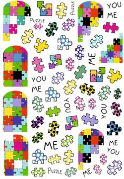 Слайдер-дизайн Crazy Shine Nails mini: Пазлы