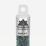 Японский бисер TOHO Demi 8/0 (№506), металлизированный, непрозрачный глянцевый