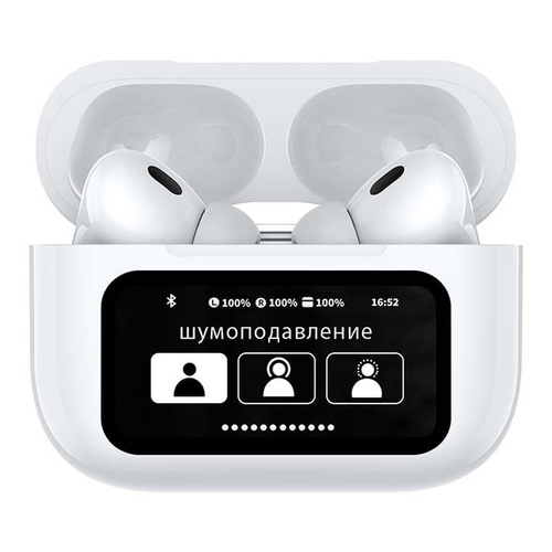 Беспроводные наушники с микрофоном Deppa Air Pro 3 ANC, TWS, BT 5.3, 350 мАч, ANC, LCD (44213) Белый