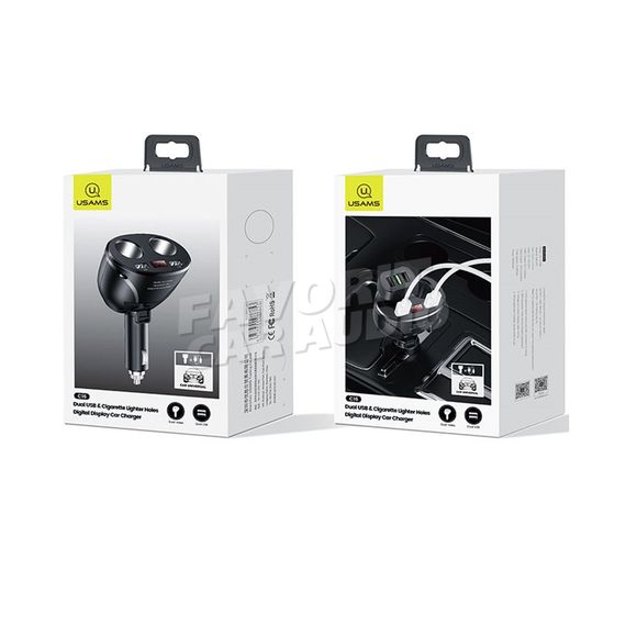 АЗУ 2USB Usams US-CC099 1000mA 2400mA пластик чёрный