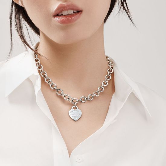 Колье Tiffany & Co. Heart Tag Chain Link