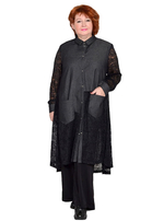 Платье-рубашка с кружевом Эстрада