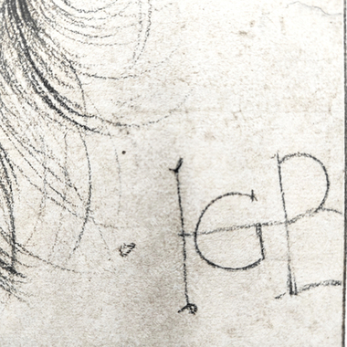 Бальдунг Ганс. Голова Сатурна. Музейная факсимиле гравюры 1516 г. Музей Альбертина, Вена.