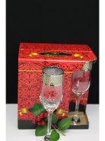 Бокалы для шампанского 6 штук Золотое сечение