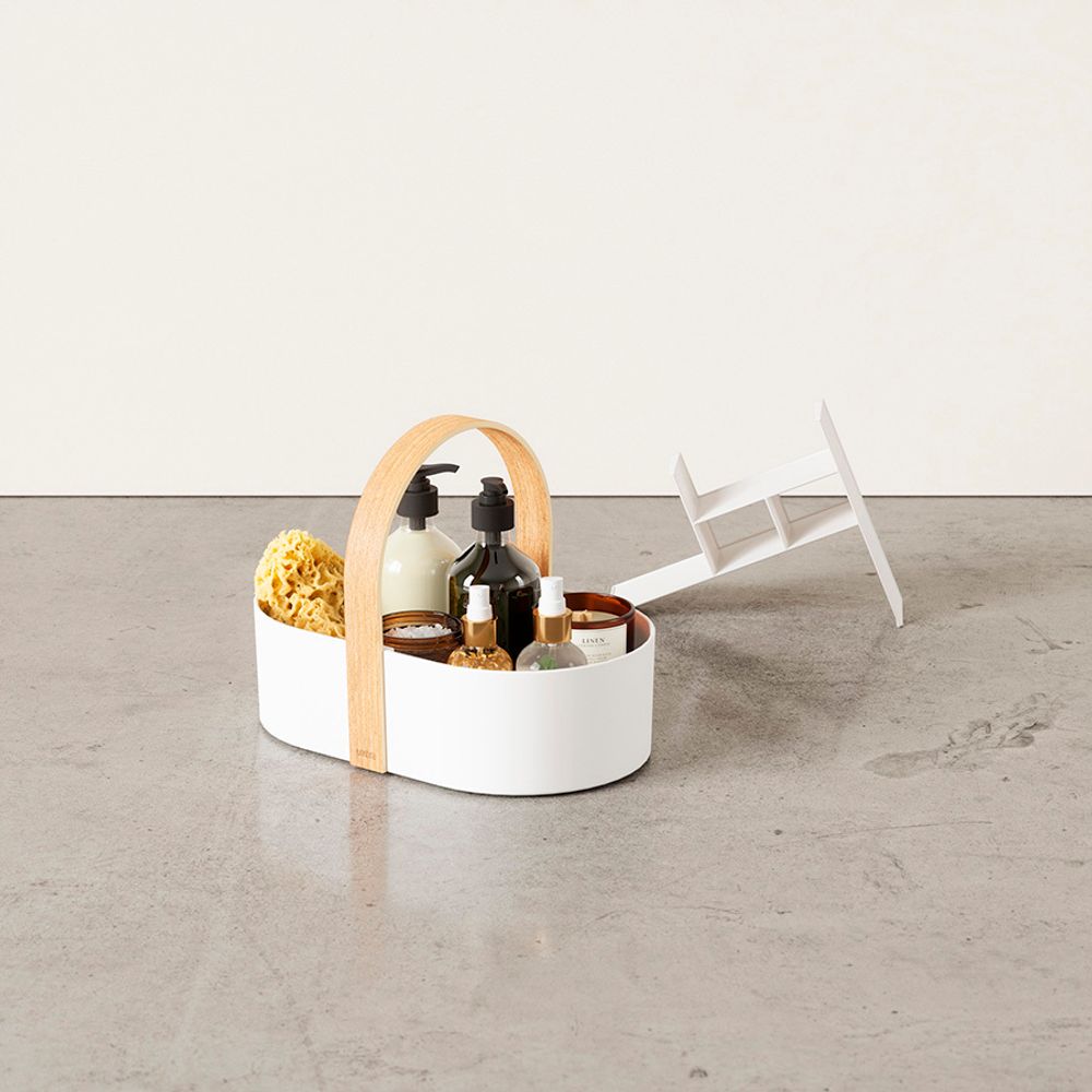 Органайзер Bellwood Caddy, 30х23 см, белый/натуральное дерево