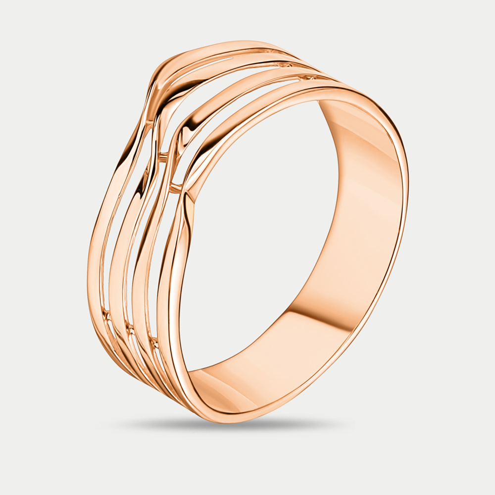 Кольцо из розового золота 585 пробы без вставки для женщин (арт. 013831-1000)