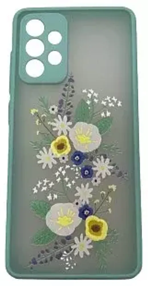Накладка Samsung A13 силикон  MattFlowers ромашка