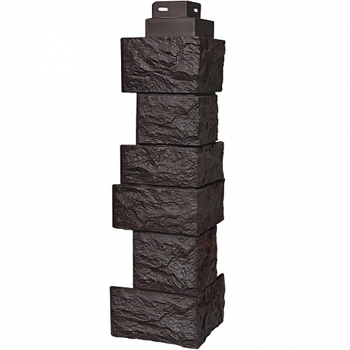 Наружный угол Камень Дикий, коричневый Fineber (Файнбир)