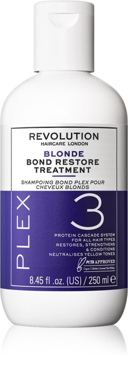 Revolution Haircare Plex Blonde No.3 Bond Restore Treatment - интенсивный уход за сухими и поврежденными волосами /   250  ml  / GTIN 5057566562799
