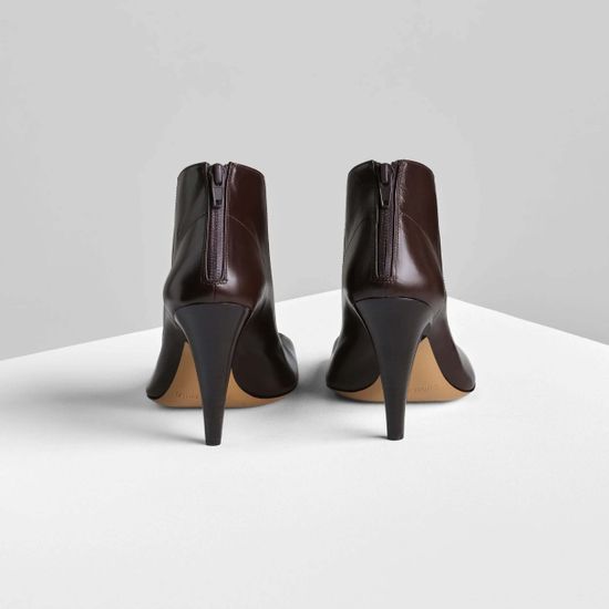 Полусапоги Phoebe Philo Tilt Ankle boot in oxblood leather