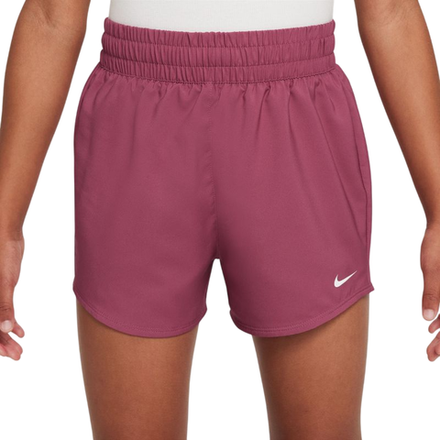 Детские шорты Nike Kids Dri-Fit One High-Waisted Woven - sweet beet/white
