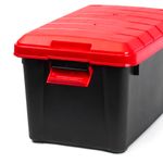 Ящик многофункц. особопрочный СЛЕДОПЫТ Expedition Box, 40 л, 600х360х320 мм, цв. черный/красный/3/
