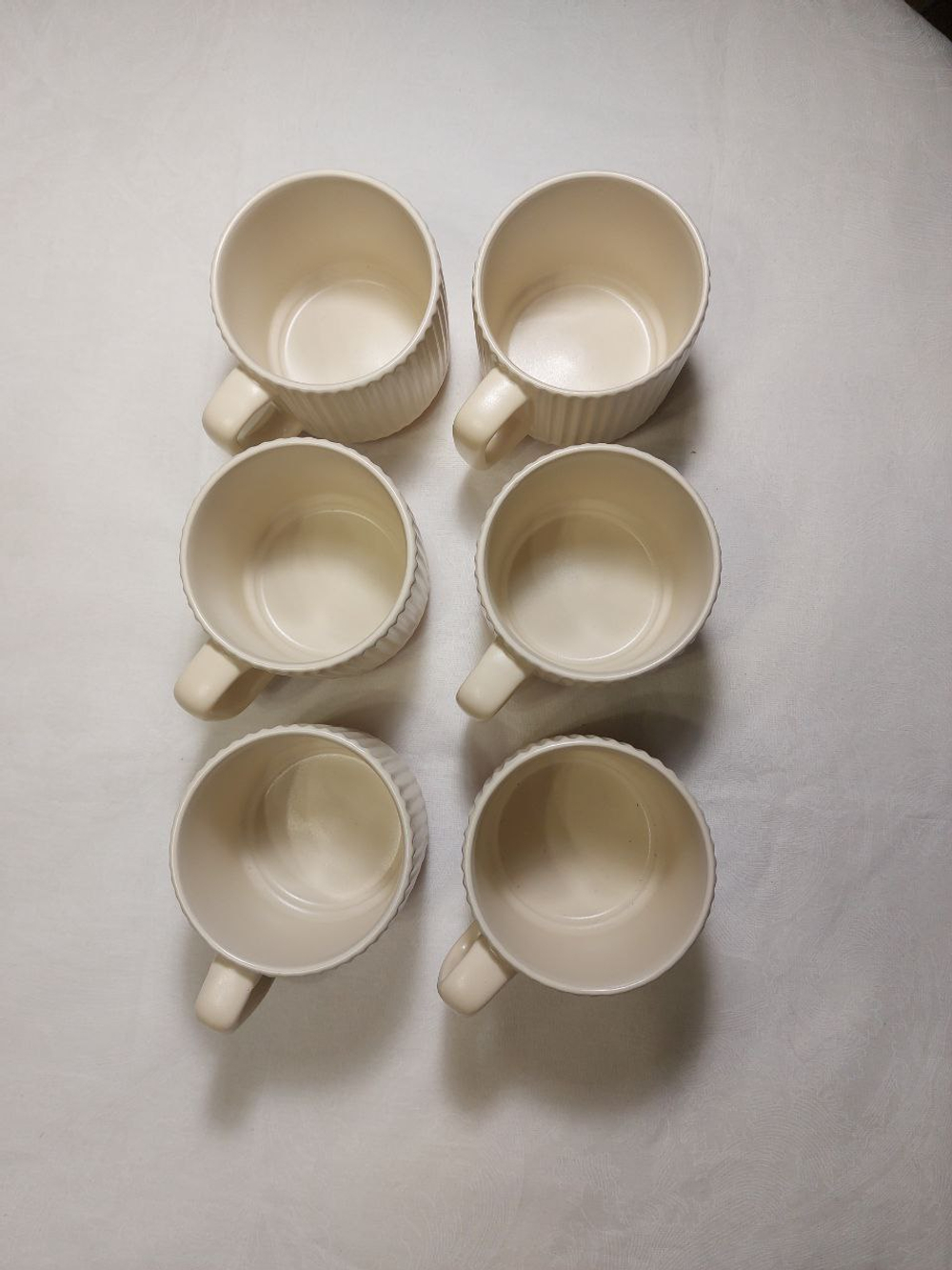 Кружка, чашка для чая, кофе с ложкой,6 шт белая