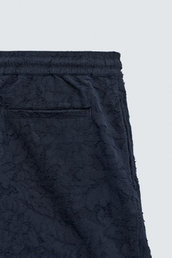 ZARA ЖАККАРДОВЫЕ ШОРТЫ, МОРСКОЙ СИНИЙ