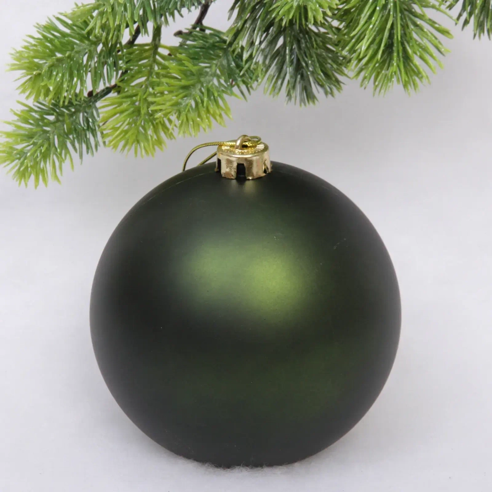 Новогодний шар 15 см «Матовый», изумруд