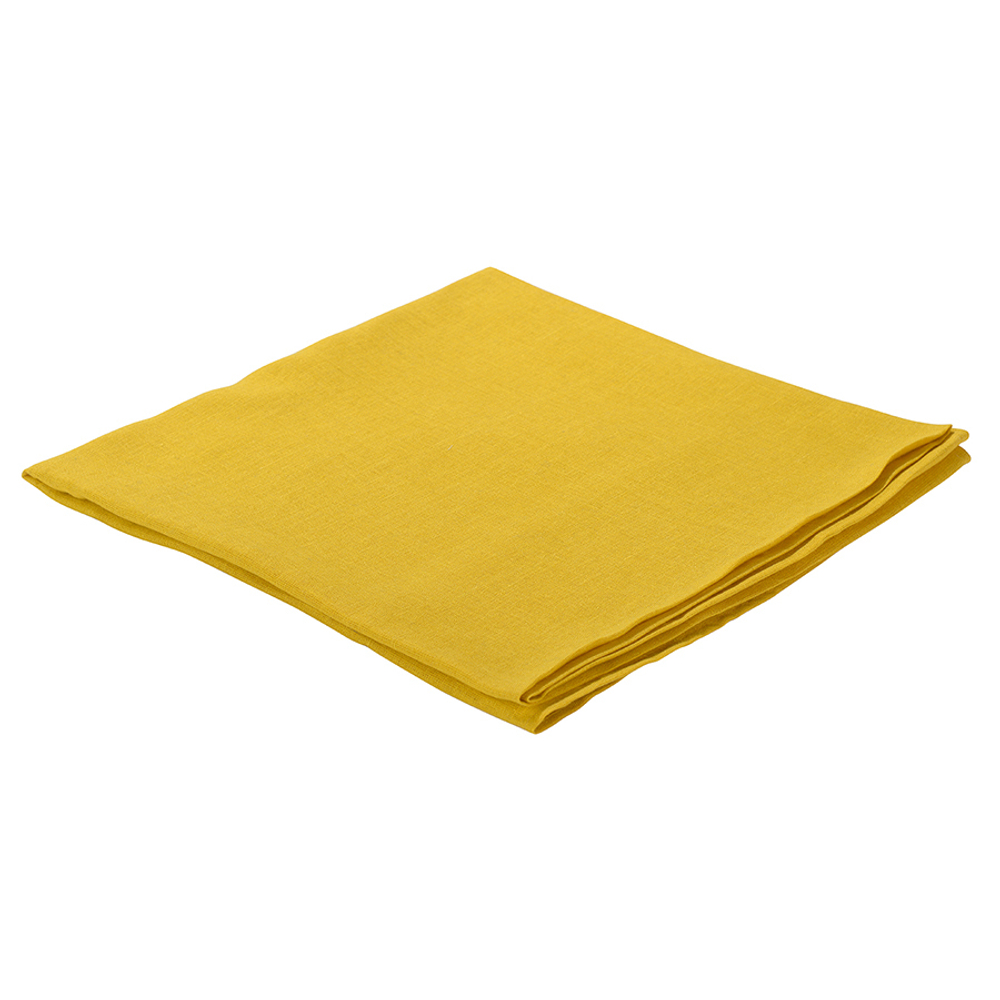 Скатерть из стираного льна горчичного цвета из коллекции essential, 150х250 см