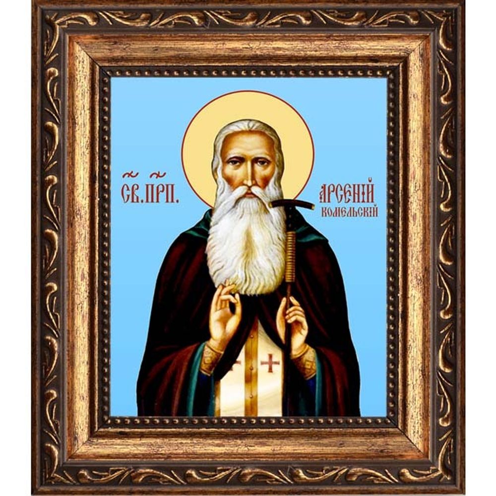 Арсений Комельский, Вологодский  преподобный игумен. Икона на холсте.