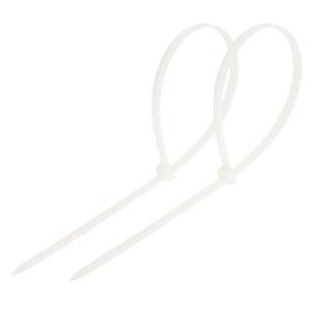 Хомут-стяжка нейлоновая REXANT 250x3,6 мм, белая, упаковка 25 шт.