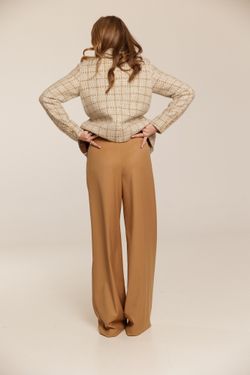 Брюки-палаццо бежевые из итальянской вискозы