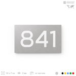 Номер на дверь 841, табличка на дверь для офиса, квартиры, кабинета, аудитории, склада, серая 120х70 мм, Айдентика Технолоджи