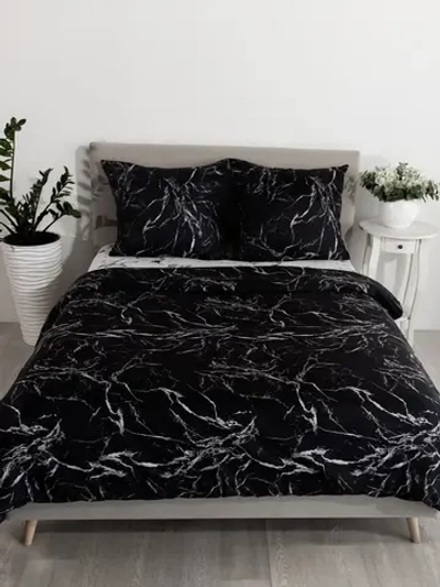 Постельное белье 2,0 полисатин Павлайн с Евро простыней Мрамор