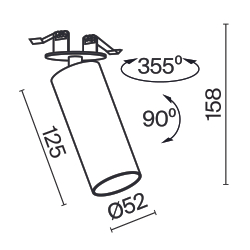 Встраиваемый светильник Technical C053CL-L12W3K-W-B