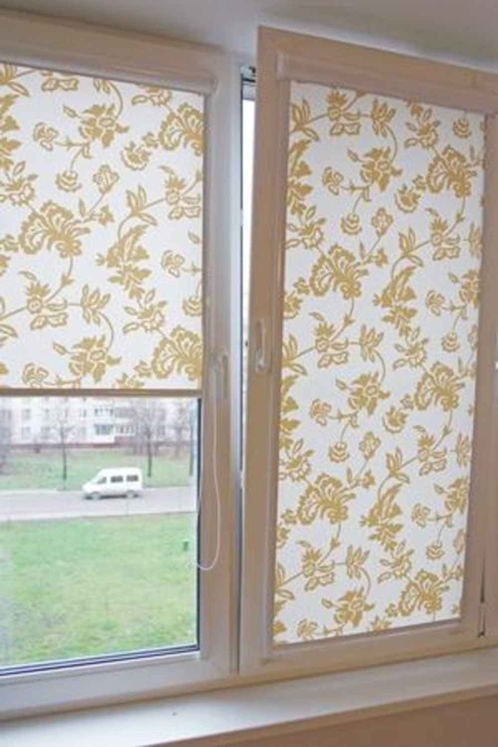 Рулонные шторы Шелковая архидея персик