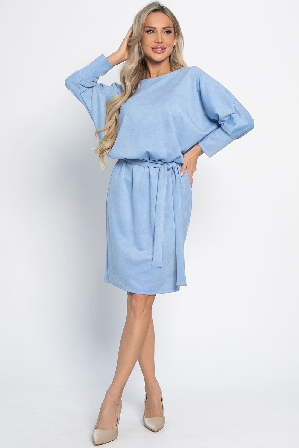 Платье Неслучайная встреча (пыльно-голубое) П15094-19М LT Collection