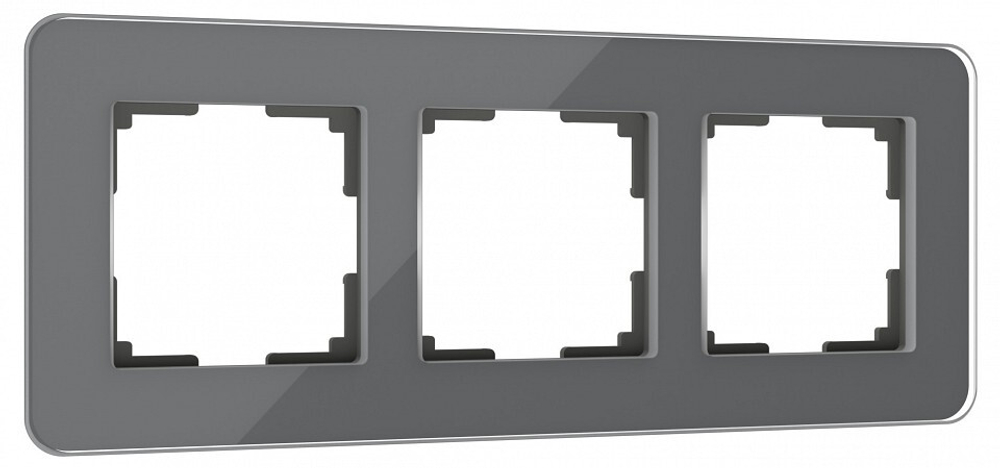 Рамка на 3 поста Werkel Elite (графит, стекло) W0032440