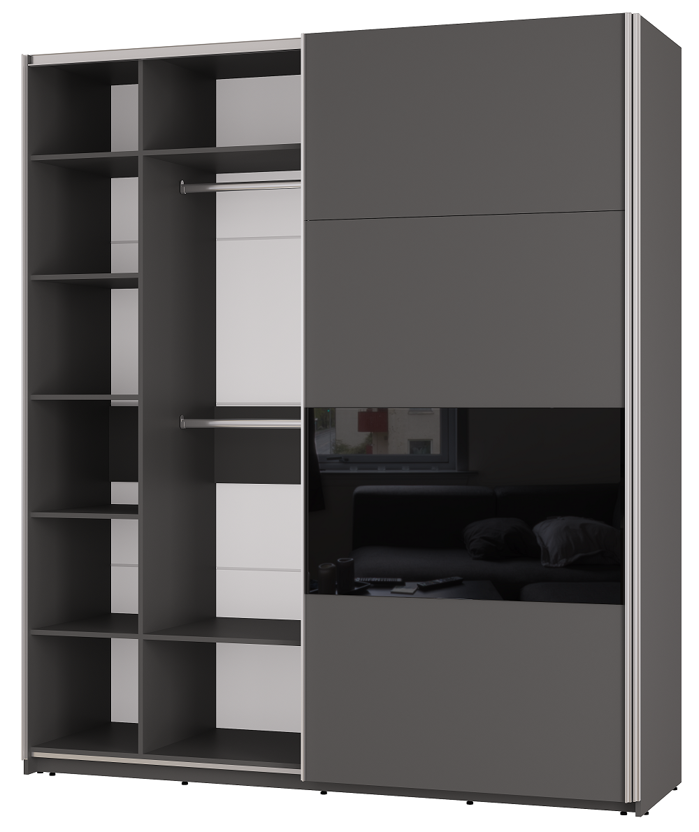 Шкаф-купе ШКК-10 Харви, Графит