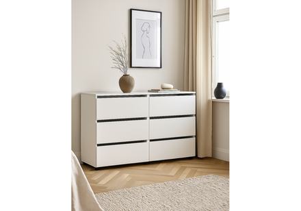 Комод Woodville Валенсия белый текстурный