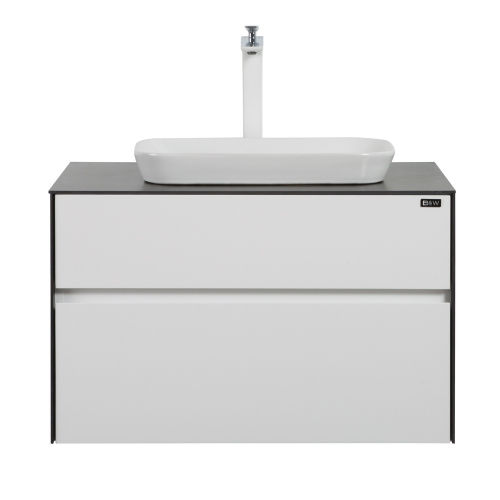 Тумба с раковиной Black&White Universe 80 см U907.800-1 white matt / lauren gold