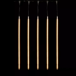 Гирлянда Тающие сосульки 5*1 м., 24V., 480 теплых белых LED ламп, коннектор, черный ПВХ, LTC (CCL480-10-1WW)