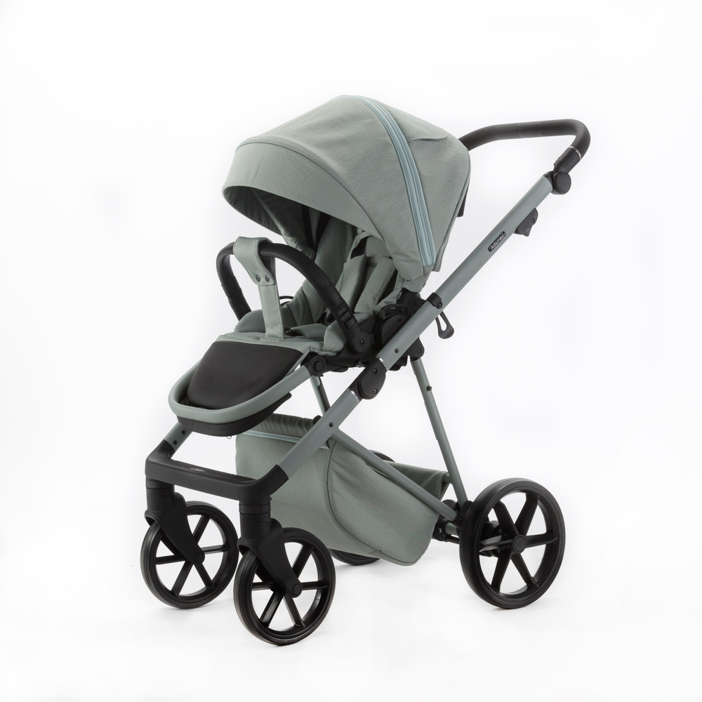 Детская универсальная коляска Adamex Delta Natura - DN-8 Mint (мята, ткань)
