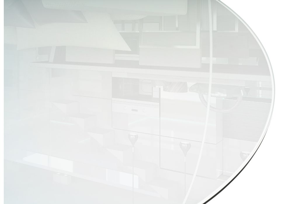 Стеклянный стол Абилин 100х76 ультра белый / черный / черный матовый