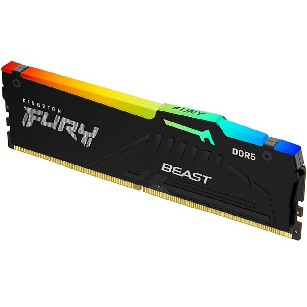 Модуль памяти DIMM DDR5 8Gb, 5200Mhz, Kingston FURY Beast RGB (KF552C40BBA-8)