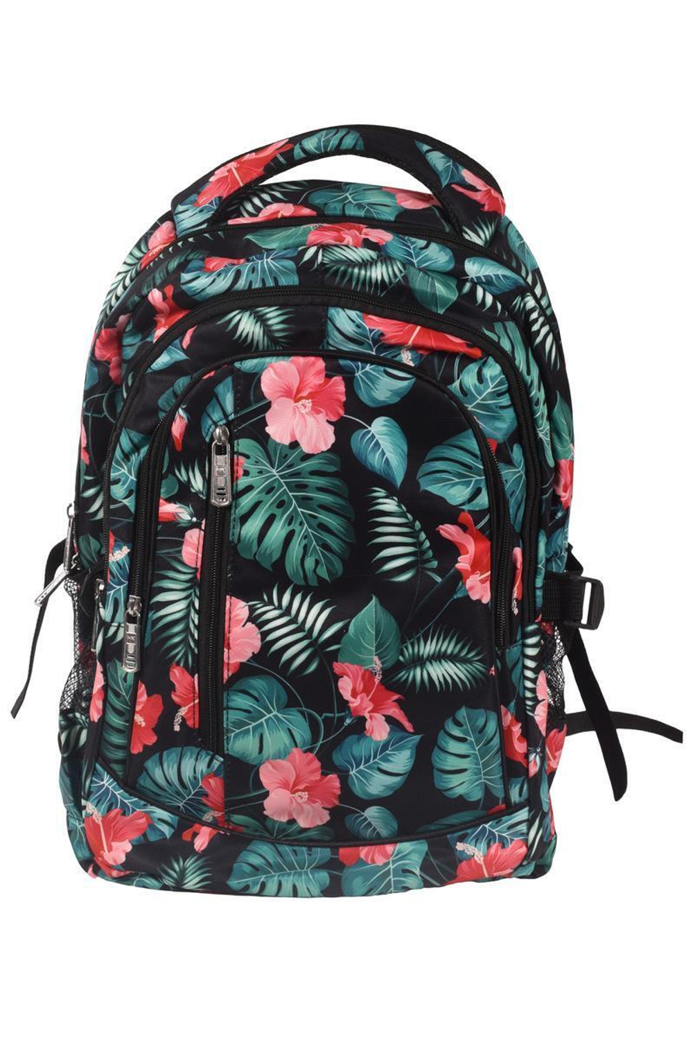 Рюкзак школьный, 46*32*13см, 3отделения, 1карман, цветы