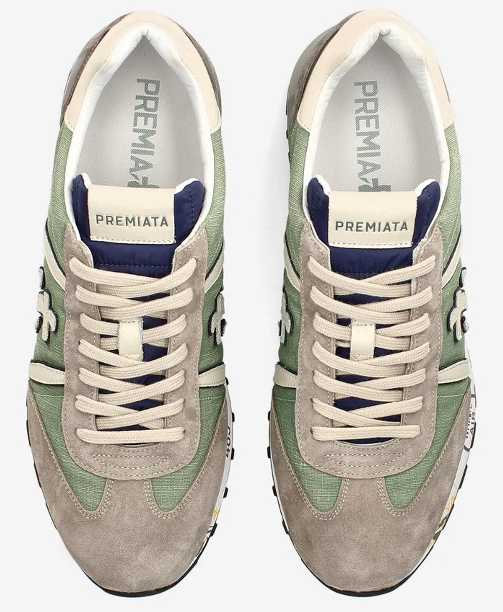 Premiata Lucy 6602 Серые с зеленым