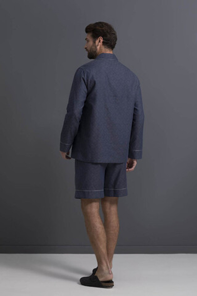 Мужская рубашка 55367 Темно-Синий огурцы Laete