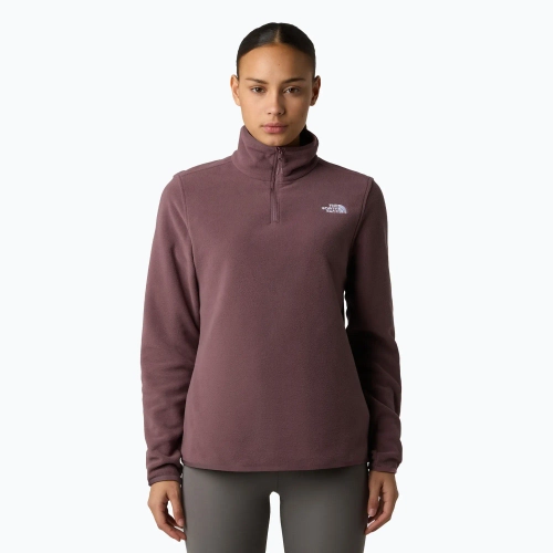 Женская флисовая толстовка The North Face Glacier Fleece 1/4 Zip бордово-коричневая